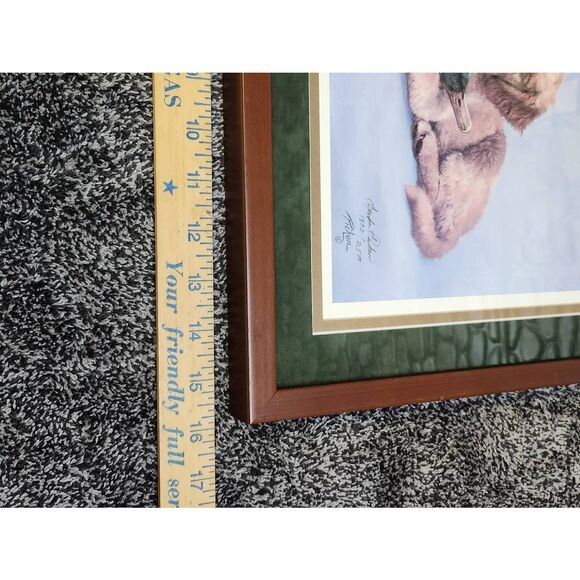 Vintage Linda Picken Signed/Numbered Golden Retriever Puppy with Duck - Picture 5 of 7